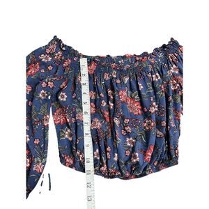 Live To Be Spoiled Floral Crop Top Women's Size XS